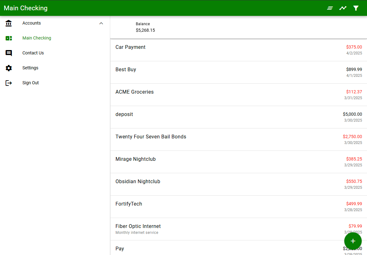 BalanceCloud App Screenshot